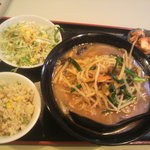 小林美食 - ランチ　もやしそばセット