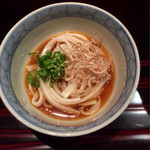 島宿　真里 - 夕食   生こびき平麺
                                素麺を太切りにした平麺。
                                