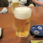 あずまし亭 - 生ビール2015.06.29
