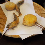 はん亭 - 鮎、とうもろこし