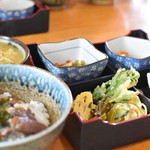 せのもと茶屋 - あか牛丼付きせのもと定食￥1500