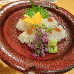 まる作 - 鱧の焼霜造り・梅肉醤油:2,700円