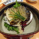 まる作 - 蒸し鮑・生姜醤油：3,000円