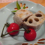 まる作 - 加賀蓮根の塩焼き：1,000円