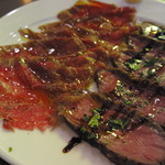 BACAR - 「自家製県産ハム二種盛り合わせ」もとぶ牛のブレザオラ、伊江島産合鴨の燻製