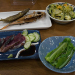 ふなうき荘 - 二日目の夕食　魚は獲りたて