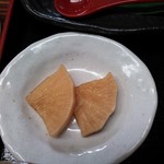 遊里庵 - 牡丹もりそば￥850＋大盛り￥250の漬物（H26.6.11撮影）