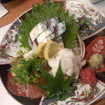 日替わりお造り３種<税込>580円(2015.06.25)