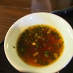 日本料理天ぷらあい田 - くずもちの薬味