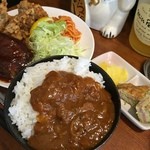Kanna Duki - 鶏唐＆ハンバーグ定食＆ちょいがけカレー