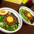 濃厚担々麺はなび - 料理写真:台湾まぜそば。
          手前が少なめ（煮卵半分サービス）
          奥が普通盛
          遠近法で見えないけど、器の大きさ違います。