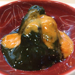 寿司栄 - 鮑と肝と雲丹