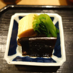 虎白 - 「香の物」昆布、山芋、青菜　2015年4月