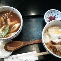 日本橋 やぶ久 - カレー南蛮とカツ丼セットランチ
