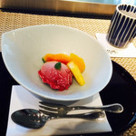 花郷 - ラズベリーのソルベと果物