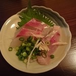 しま鯵と天然鯵刺し