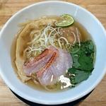 福島壱麺 - 【日替わり鮮魚 海鮮塩ラーメン + 煮玉子】￥780 + ￥100