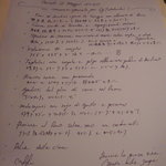 リストランテ ラ チャウ - 今宵のメニュー