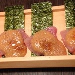 熊の焼鳥106 - ささみとろろ