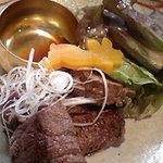 日本料理 卯之庵 - 焼き物（一口ステーキ）