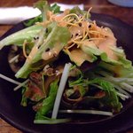 OKINAWAN BAR MAMI-ANA - このサラダ焼肉？ブタ風味？美味しいです。