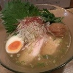 がふうあん - 大葉と梅の冷しラーメン(2015/6)