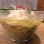 がふうあん - 大葉と梅の冷しラーメン(2015/6)