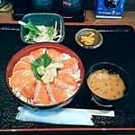 海鮮ダイニング　萩 - 伊達の銀の2色丼 ランチパスポート