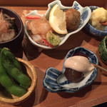 食幹 渋谷 - つまかせ④前菜いろいろ盛り合わせ