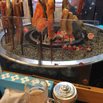しおさい - 2015年7月。炭火焼きの焼き魚。