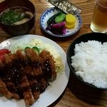 兼山 - カツ定食１３００円≪2015年6月≫