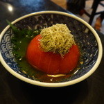 手打そば千花庵 - だしトマト