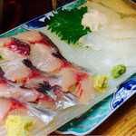 居酒屋鳴海 - 鯵と平目刺