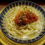 そばのトマト仕立て・そばの実入り
