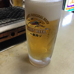 Asahishiyokudou - ビールは450円。