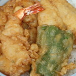 天ぷら　松島 - しんなり系（？）の天ぷらですね。つゆは塩分少な目で好感が持てます。