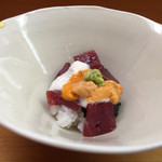 小松 弥助 - 漬けと雲丹と山芋の山かけ