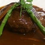 蔵王ペンション　木いちご - 2015.7.4赤ワイン煮込みハンバーグ