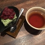 馳走庵 ひとひら - 最後にデザートとお茶をいただきます