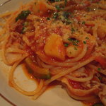 豚肉・ゴーヤ・じゃがいものアラビアータ