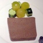 アベス - 鮎のパテ、マスクメロンのマリネとキュウリ添え1,800円