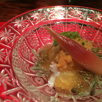 賛否両論 - 雲丹、じゅん菜、たこの和え物