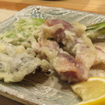 鮨 心白 - 【再訪３】山菜と生ホタル烏賊の天ぷら