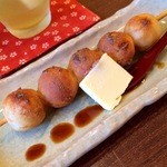 古都香 - バター醤油のお団子と水出し煎茶（一保堂）