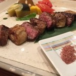 さとう - 和牛網焼きとフォアグラ西京焼　980円