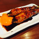炭火やきとり   富吉 - つくね卵黄付　1本280円（税抜）