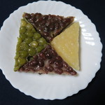 出町ふたば - 2015年06月27日（土）　みな月 各種（175円）　黒砂糖：白あずき：抹茶