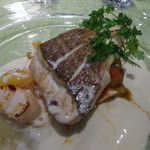 キャトルラパン - 和歌山産天然鯛とホタテのポアレ