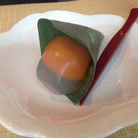 天然うなぎ しま村 - マンゴープリンのデサート、ちょっと食べにくかった(-｡-;