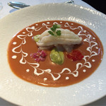 マノワール・ディノ - 手長海老と帆立貝 ガスパチョ仕立て